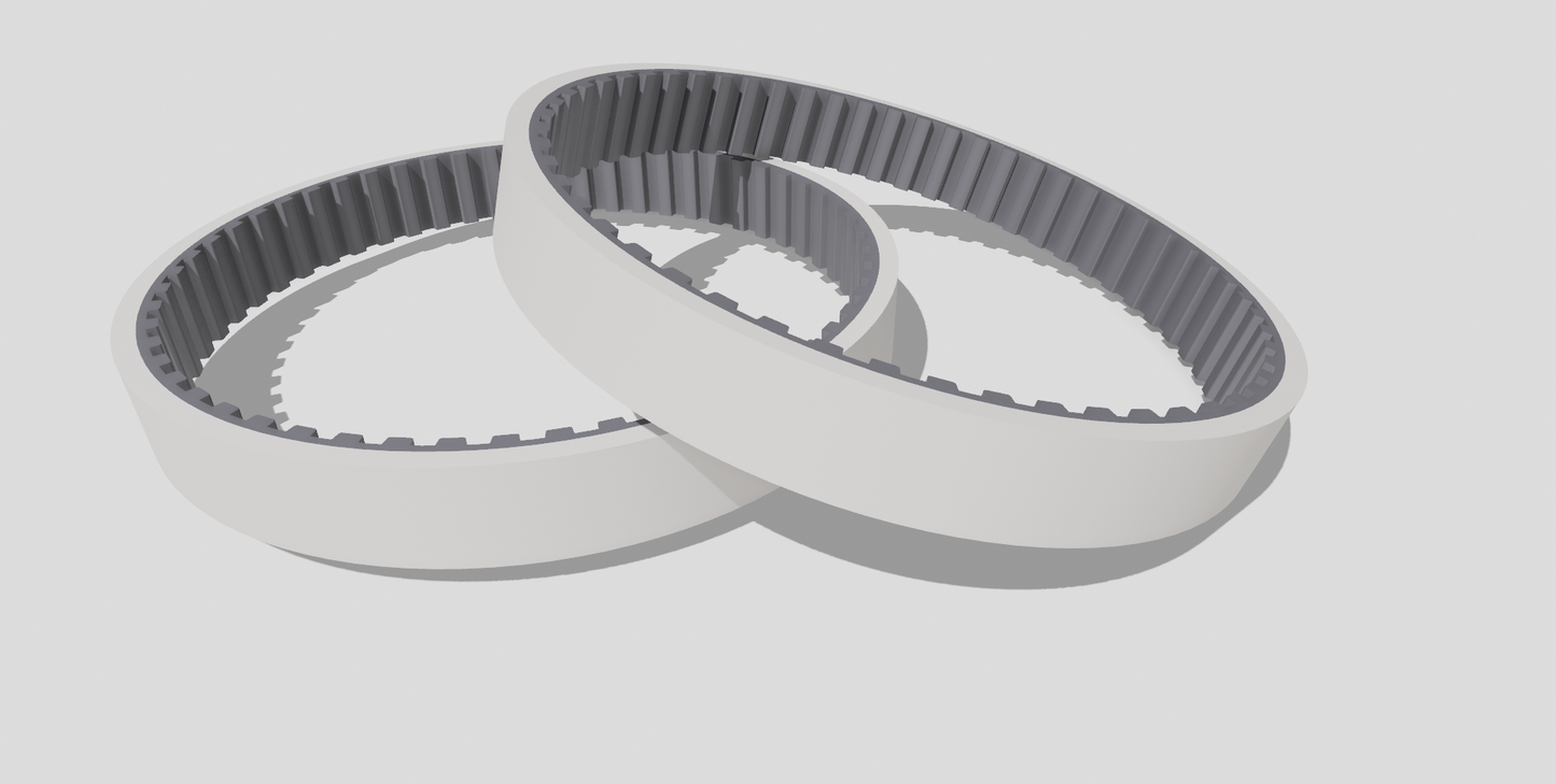 Drive Belt / Timing Belt - 25mm - White Silicone - T10 560 (Pack of 2)